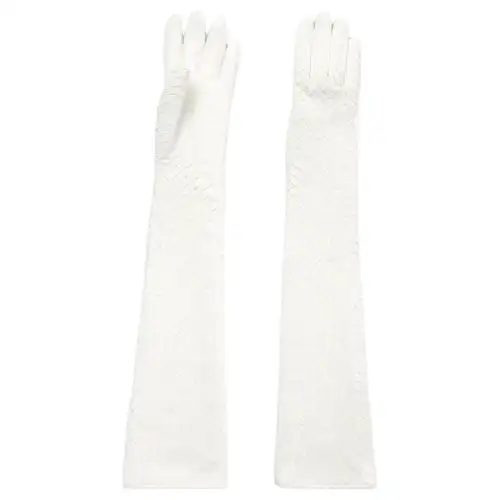 Bottega Veneta Leather Gloves Women's White