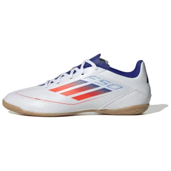 Adidas F50 Soccer Shoes Unisex Low-Top White/Sun Red/Transparent Blue