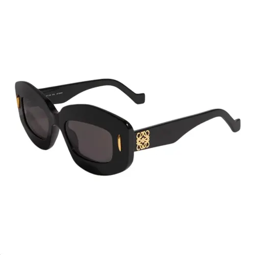 LOEWE Acetate Metal Rectangular Sunglasses Women's Black