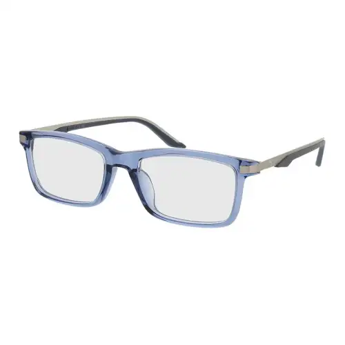 PUMA Rectangular Eyeglass Frames Men's Blue