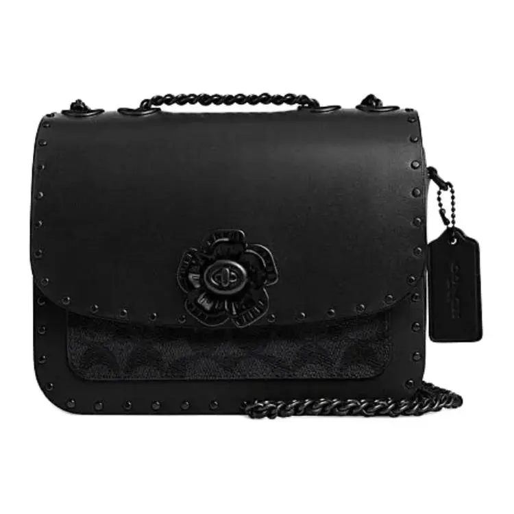 COACH Madison Cow Leather With Artificial Leather Crossbody Bags Small Women's Black