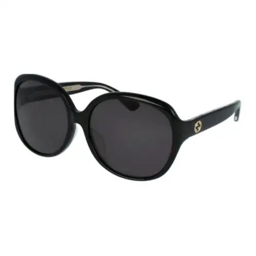 GUCCI Oval Sunglasses Women's Black