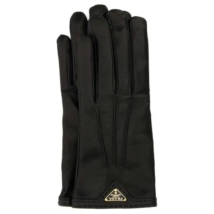 Prada triangle-logo gloves