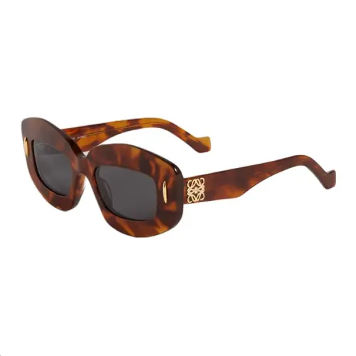 LOEWE Acetate Irregular Shape Sunglasses Women's Tortoiseshell