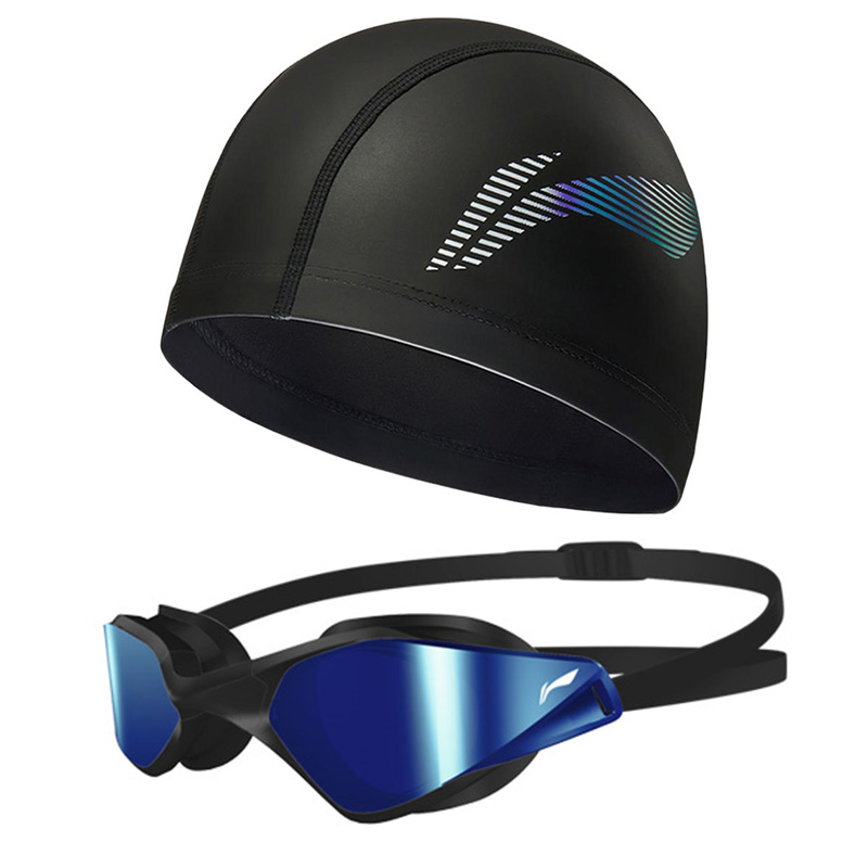 Li Ning Swim Goggles Polycarbonate TPE Silicone TPEE Unisex Black
