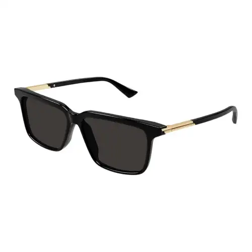 Bottega Veneta Recycled Acetate Rectangular Sunglasses Men's Black