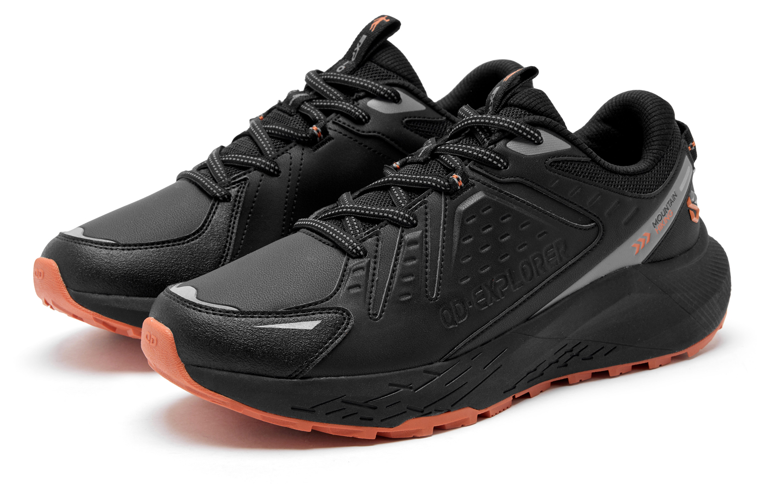 QIAODAN Cold Mountains Running Shoes Men’s Low Top Black/Coal Gray