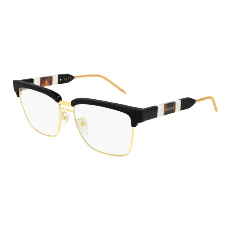 GUCCI Rectangular Eyeglass Frames Men's Black