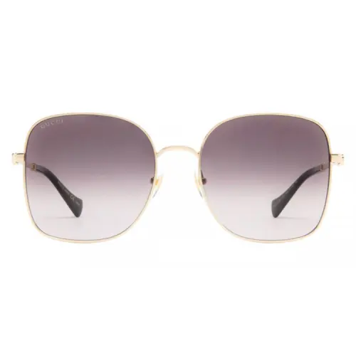 GUCCI Square Sunglasses Women's Gold