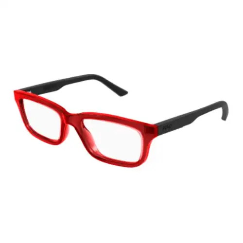 PUMA Rectangular Eyeglass Frames Unisex Red