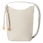Loro Piana Hammered Texture Calfskin One Shoulder Cell Phone Pouch Women's Light Lime & Sun Gold