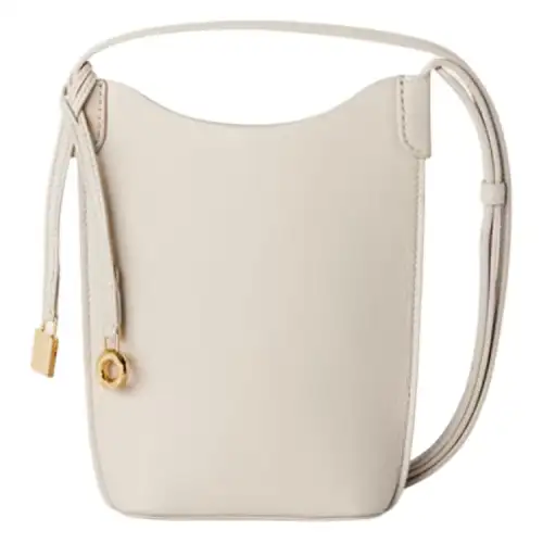 Loro Piana Hammered Texture Calfskin One Shoulder Cell Phone Pouch Women's Light Lime & Sun Gold