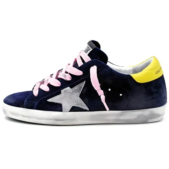 Golden Goose Super-Star Suede Sneakers Blue Women's