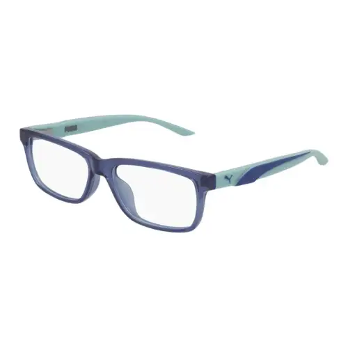 PUMA Plastic Rectangular Eyeglass Frames Kids' Blue