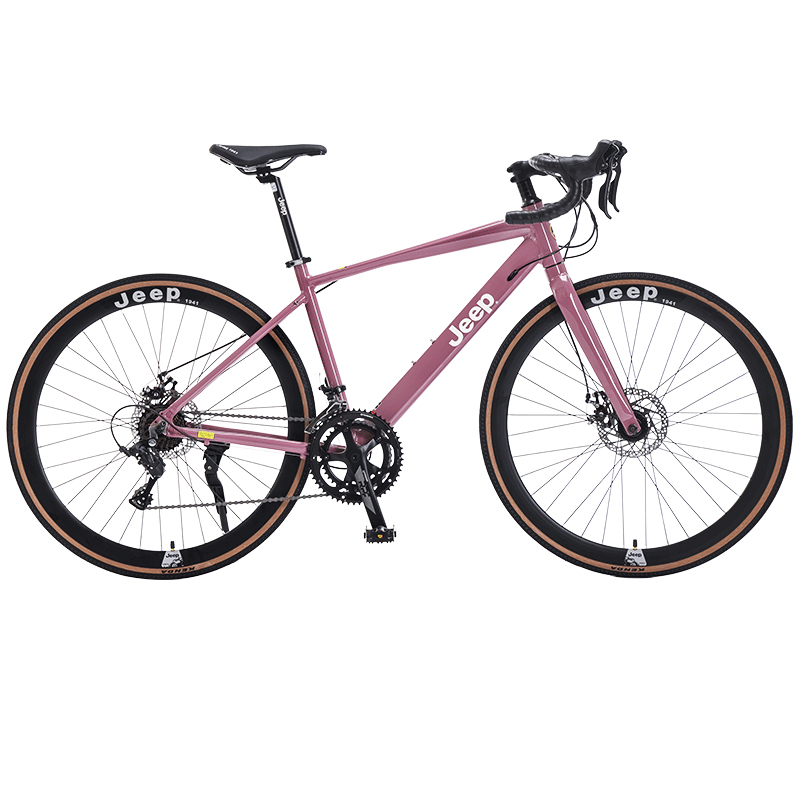 Jeep Aluminum Alloy Bike Middle School Student Mechanical Dual Disc Brake Bike Adults Women’s Road Bike