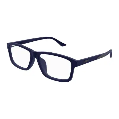 PUMA Acetate Metal Rectangular Eyeglass Frames Unisex Blue