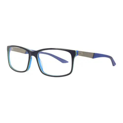 PUMA Square Eyeglass Frames Men's Blue