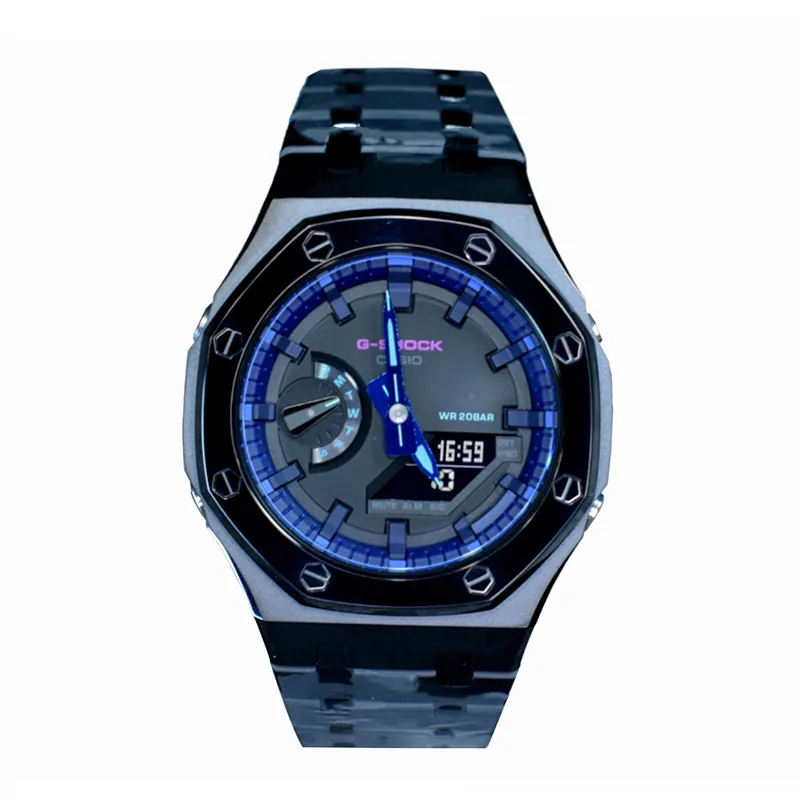 CASIO Men Liquid Crystal/Analog Dual Display Series 44mm Black Watch