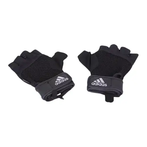 Adidas Elastane, Polyamide, Polyurethane, Polyester, Polyethylene Fiber Gloves Unisex Black