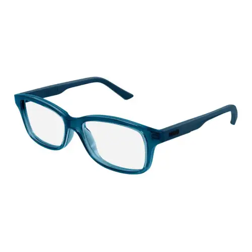 PUMA Recycled Acetate, Recycled Acetate Rectangular Eyeglass Frames Kids' Blue