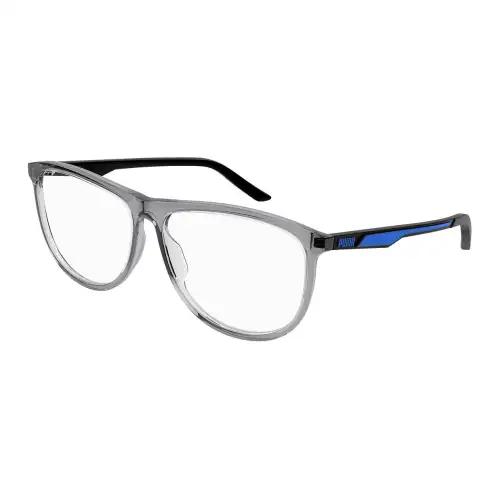 PUMA Injection Molded Oval Eyeglass Frames Men's Gray