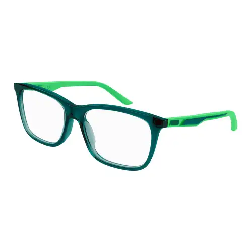 PUMA Injection molded Rectangular Eyeglass Frames Kids' Green