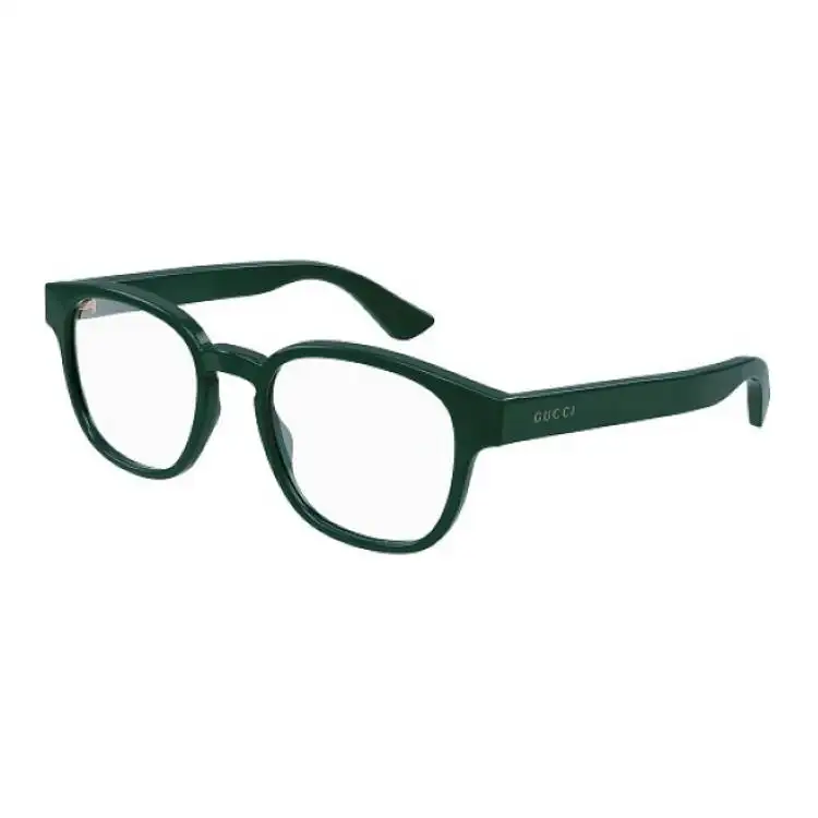 GUCCI Brand Logo Square Eyeglass Frames Men's Green