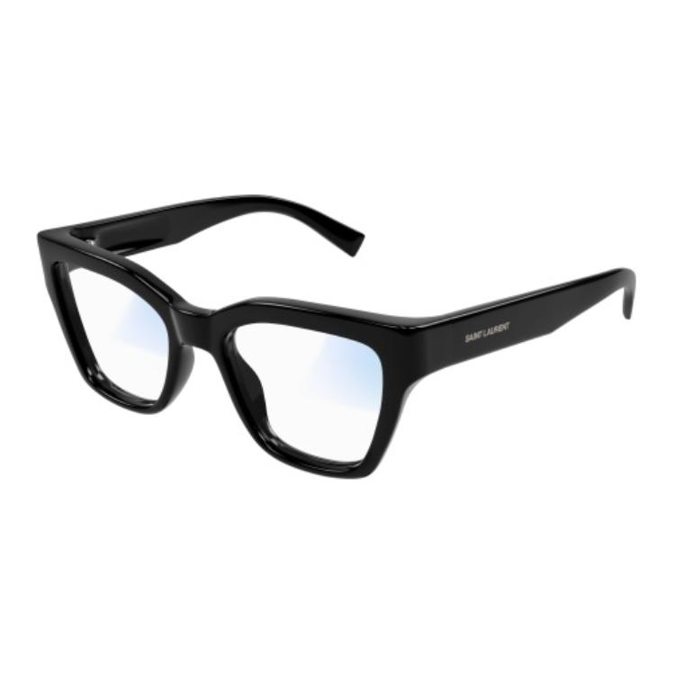 SAINT LAURENT Acetate Square Eyeglass Frames Women's Black
