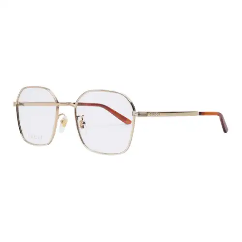 GUCCI Irregular Shape Eyeglass Frames Men's Gold