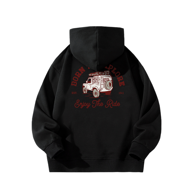Худи Jeep с автомобильным принтом (серое)