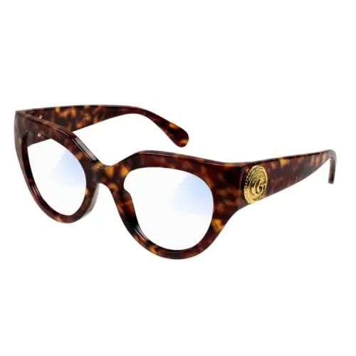 GUCCI Irregular Shape Eyeglass Frames Women's Tortoiseshell