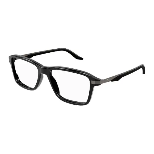 PUMA Recycled Acetate Square Eyeglass Frames Men's Black
