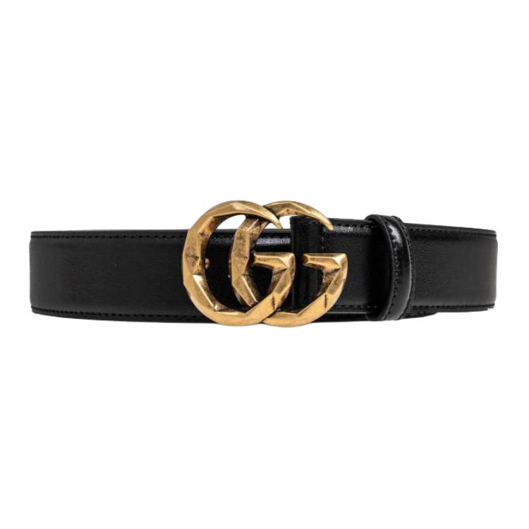 Мужской ремень Gucci GG Marmont G (черный)