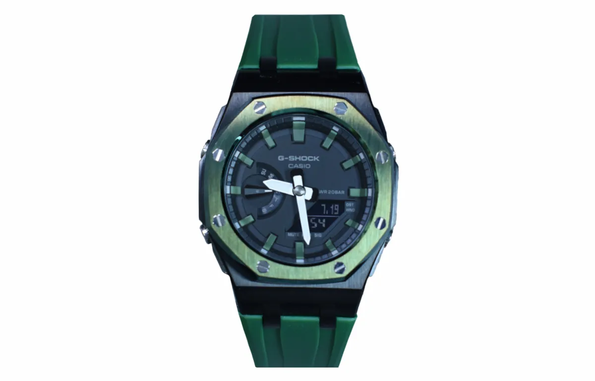 CASIO Men Liquid Crystal/Analog Dual Display Series 44mm Black Watch