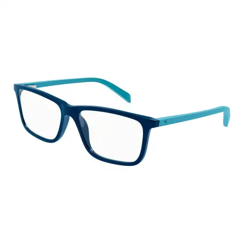 PUMA Injection Molded Acetate Rectangular Eyeglass Frames Kids' Blue