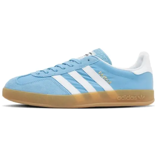Adidas Originals GAZELLE INDOOR Skateboard Shoes Men Low-Top Light Blue White