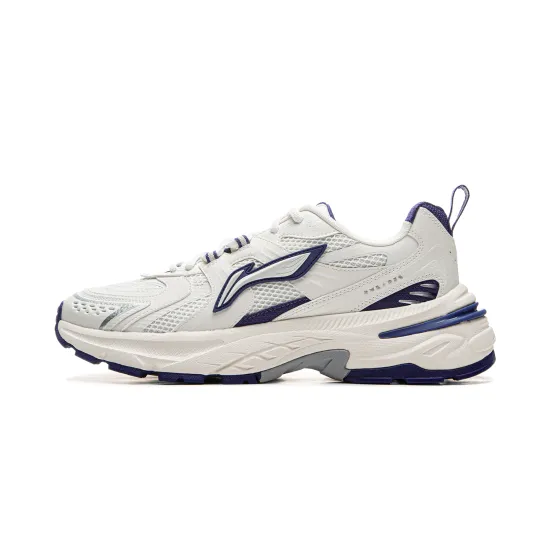 LiNing Beichen 2K Anti Slip Wear Resistant Low Top Casual Running Shoes Men's White Blue