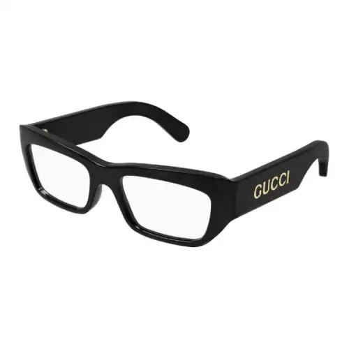 GUCCI Square Eyeglass Frames Unisex Black