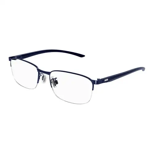 PUMA Metal Square Eyeglass Frames Men's Blue