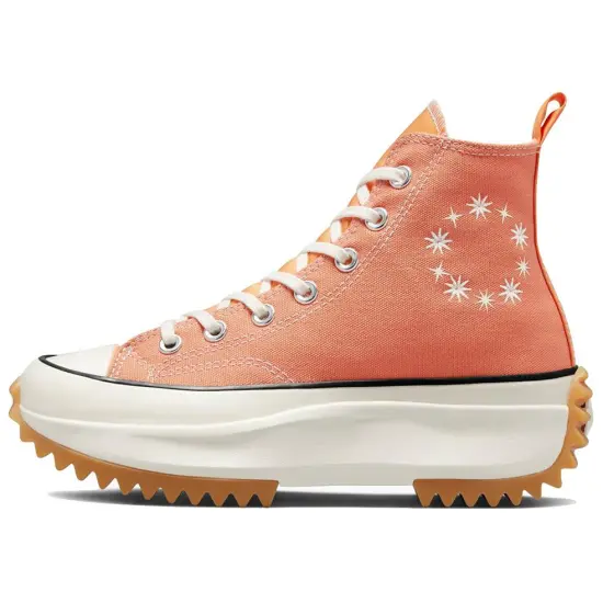 Converse Run Star Hike Canvas Shoes Women's Mid-Top Orange