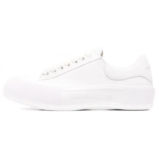Alexander McQueen Deck Plimsoll Lace-Up Sneakers 'White' Women's