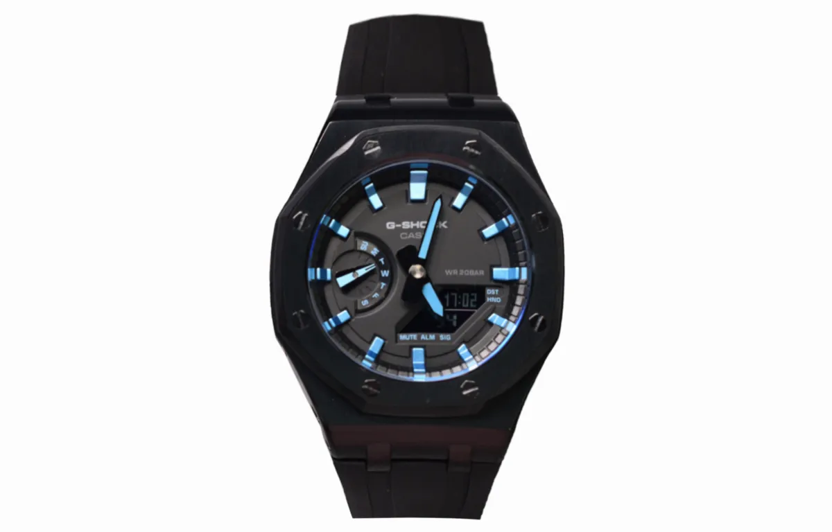 CASIO Men Liquid Crystal/Analog Dual Display Series 44mm Black Watch