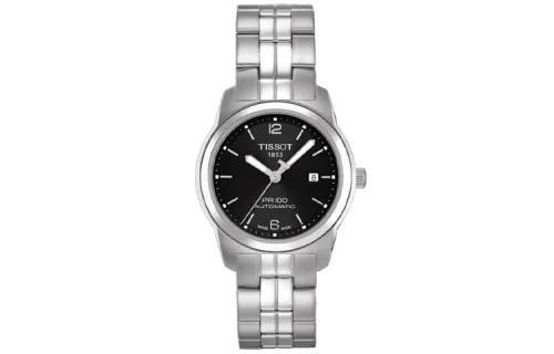 TISSOT Automatic Mechanical Movement 100m Waterproof Women's Watch 27mm Black Dial Stainless Steel Case