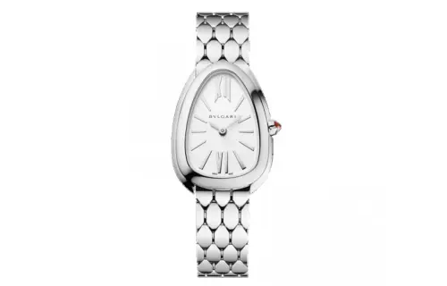 BVLGARI Serpenti Series Wrist Watches Quartz Movement Stainless Steel Watchband White Dial Women's Watch