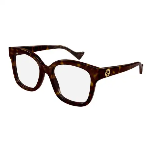 GUCCI Square Eyeglass Frames Women's Brown