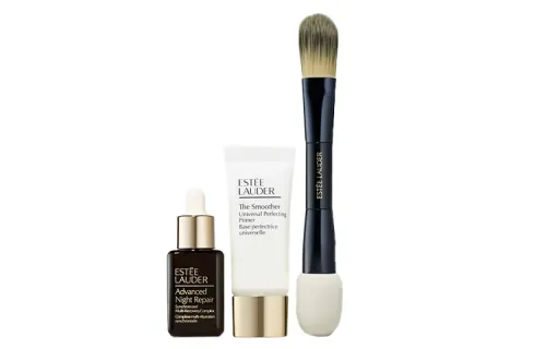 Foundation, set, makeup primer, night revitalizing double-sided essence, sample, 15 ml, 15 ml