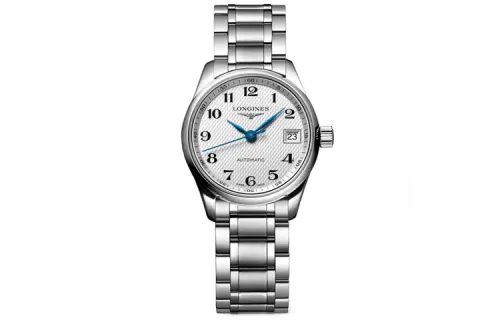 LONGINES Master Collection Automatic Mechanical Movement Women's Watch 25.5mm Silver Dial