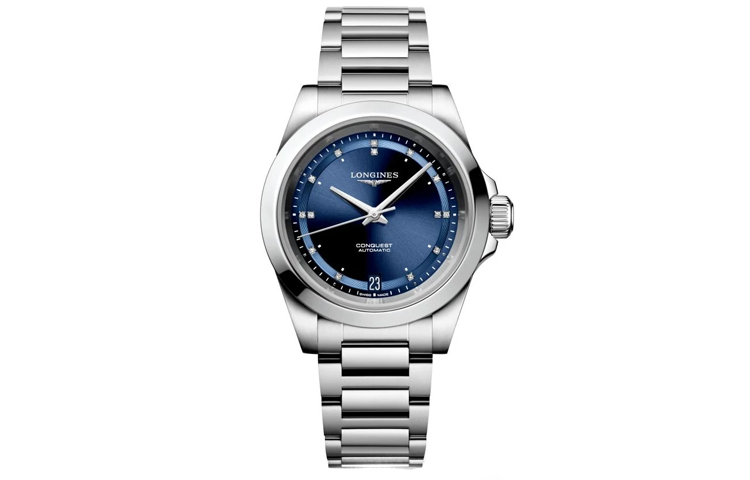 LONGINES Comcast Collection Automatic Mechanical Movement 100m Waterproof Women's Watch 34mm Blue Dial