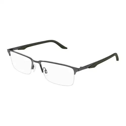 PUMA Metal Browline Eyeglass Frames Men's Ruthenium