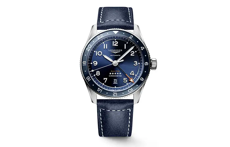 LONGINES Spirit Collection Automatic Mechanical Movement Men's Watches Watch 42mm Blue Dial Cow Leather Strap